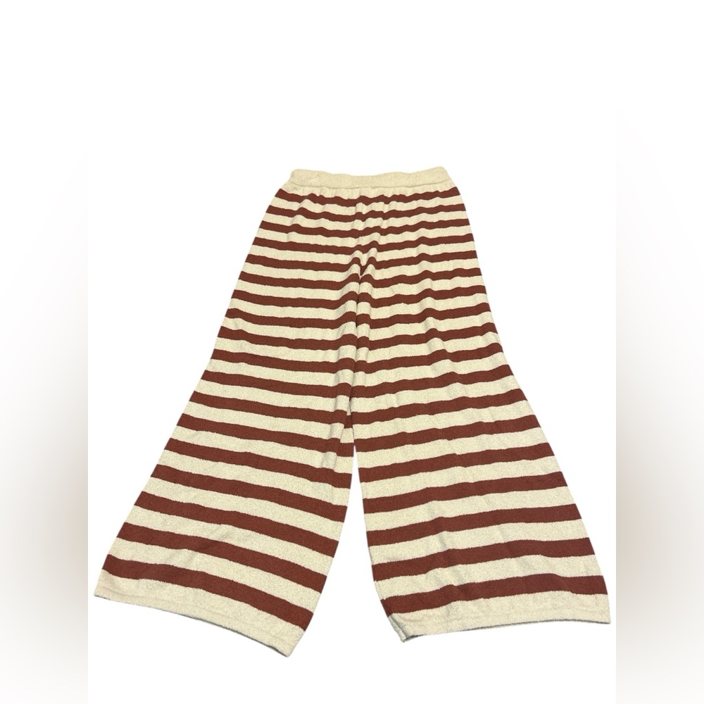 Böhme Charly Striped Knit Wide Leg Pants in Rust Small NWT - Picture 2 of 5
